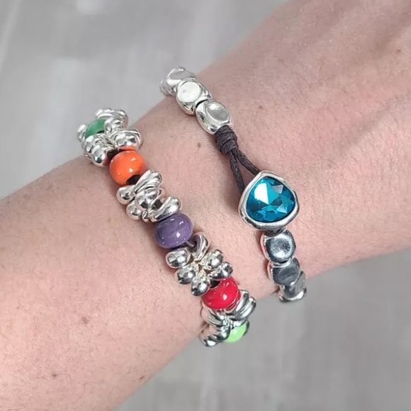 Bohemian Bracelect • DESTINY • Silver plated and multicolored glass beads - Picture 10 of 14